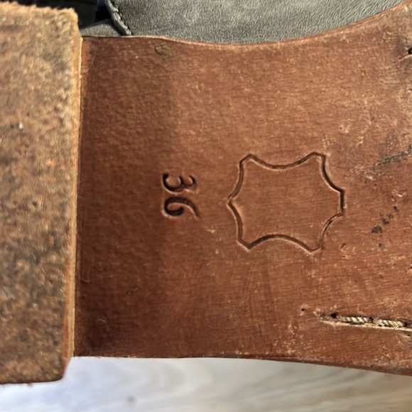 Free people leather boots grey worn once - Picture 5 of 6
